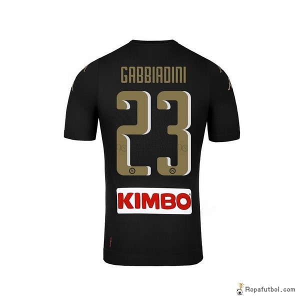 Camiseta Napoli Replica Tercera Ropa Gabbiadini 2016/17 Negro